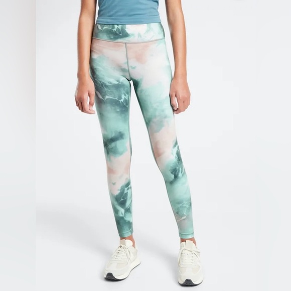 Athleta Girl High Rise Printed Chit Chat Tight in Marine Girl Size‎ XXL/16 - Picture 2 of 12